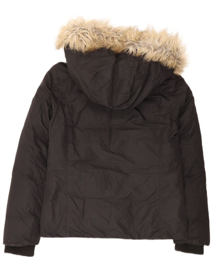 Giacca imbottita con cappuccio da donna Tommy Hilfiger UK 16 grande poliestere nero