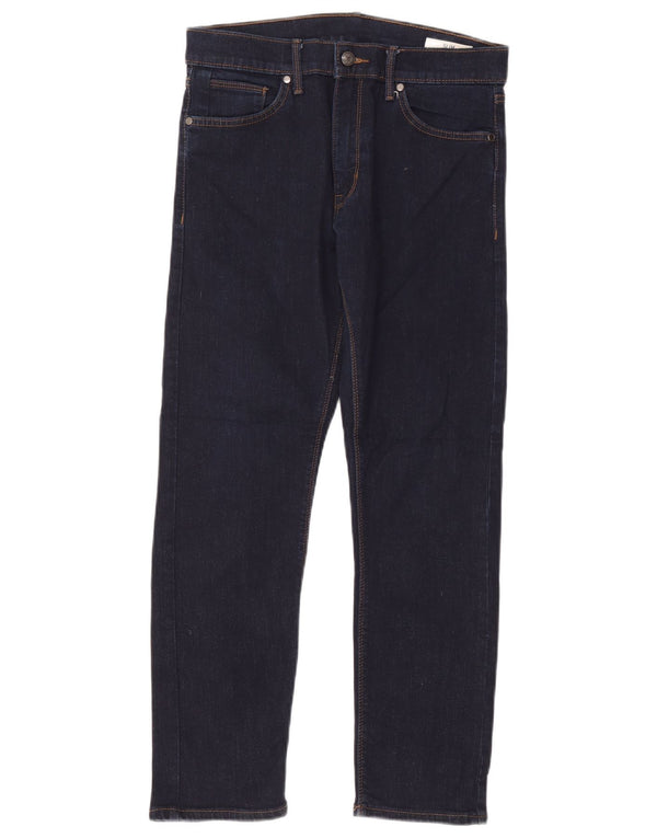Jeans slim da uomo Marks & Spencer W30 L29 cotone blu navy