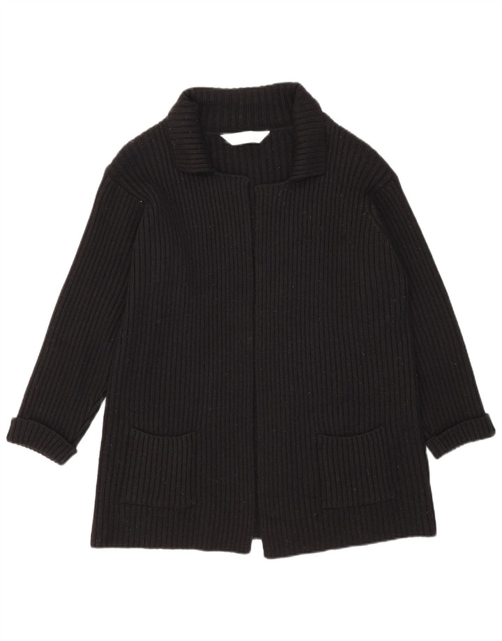 Maglione cardigan aperto oversize da donna Marks & Spencer UK 10 piccolo nero