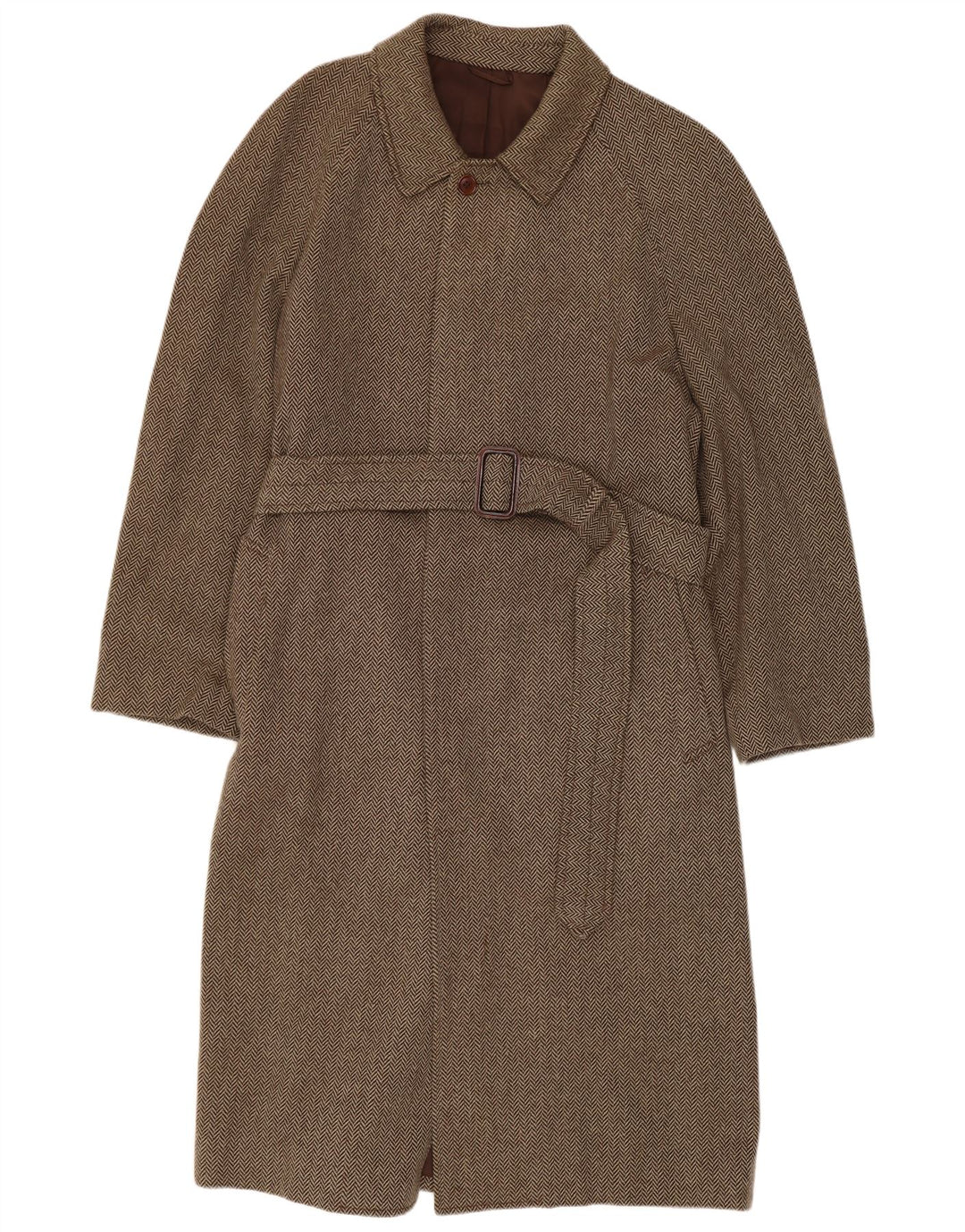 Cappotto da uomo Flying Cross IT 48 Cashmere a spina di pesce marrone medio