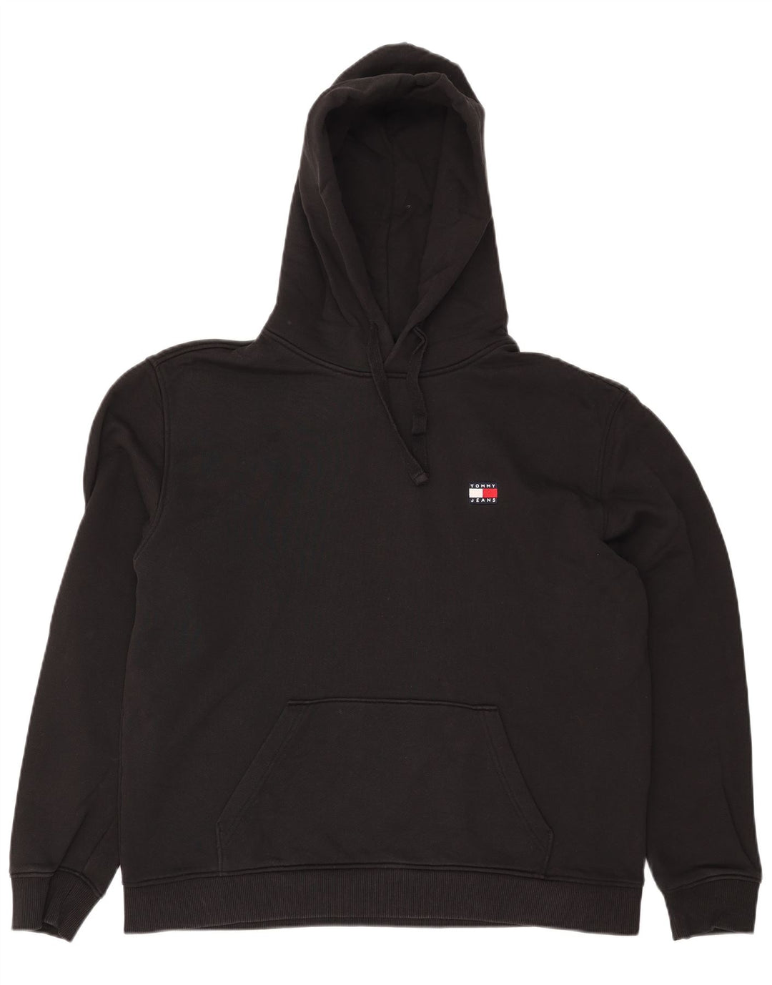 TOMMY HILFIGER Felpa con cappuccio da uomo XL in cotone nero
