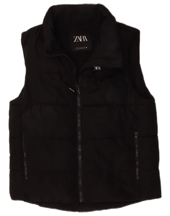 Gilet imbottito da donna Zara UK 14 medio nero poliestere