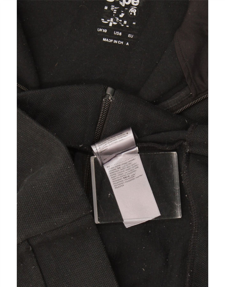 Felpa con cappuccio e zip grafica da donna Superdry UK 10 Small Poliestere nero