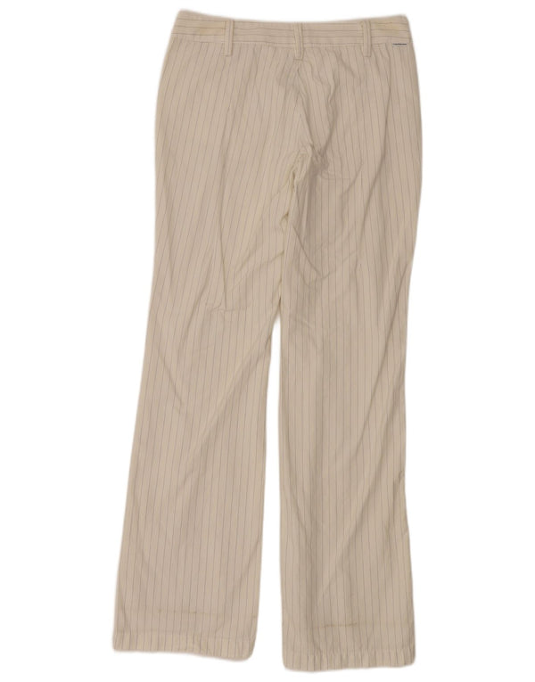 Pantaloni casual da donna Calvin Klein Jeans W28 L34 cotone gessato bianco