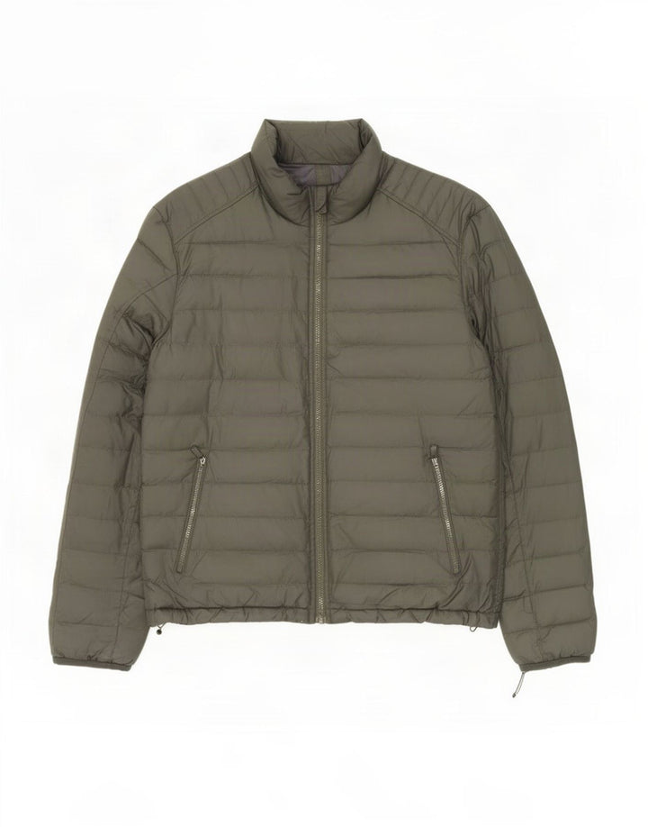 Massimo Dutti Giacca imbottita da uomo UK 40 Large Poliestere kaki