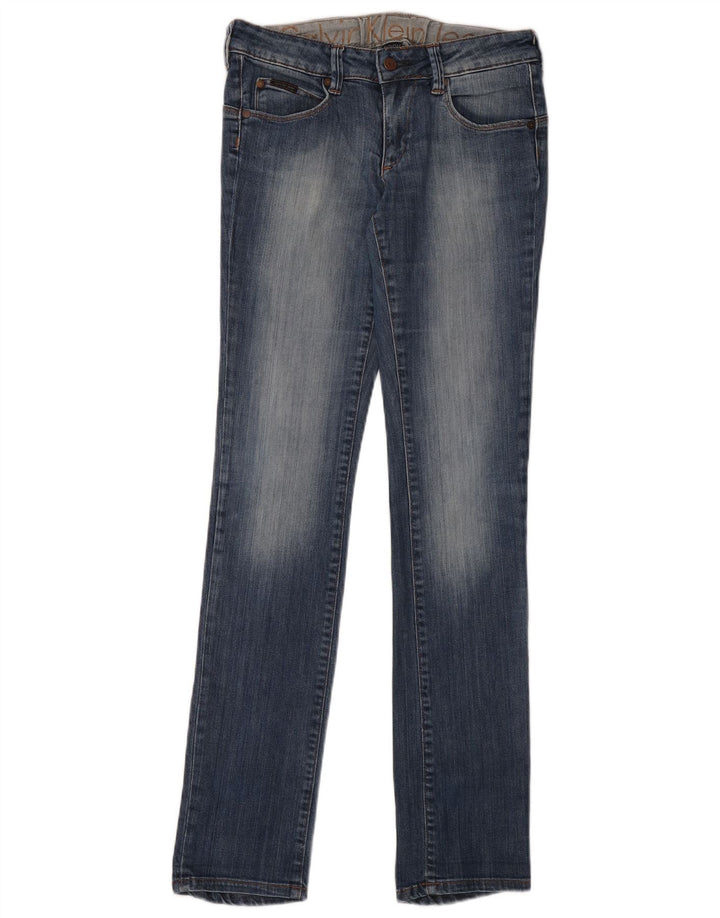 Jeans slim da donna Calvin Klein W27 L34 cotone blu