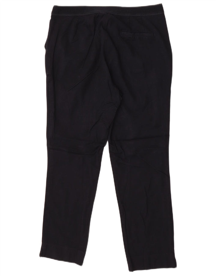 Pantaloni da abito da donna Marks & Spencer UK 12 Medium W30 L26 Blu Navy