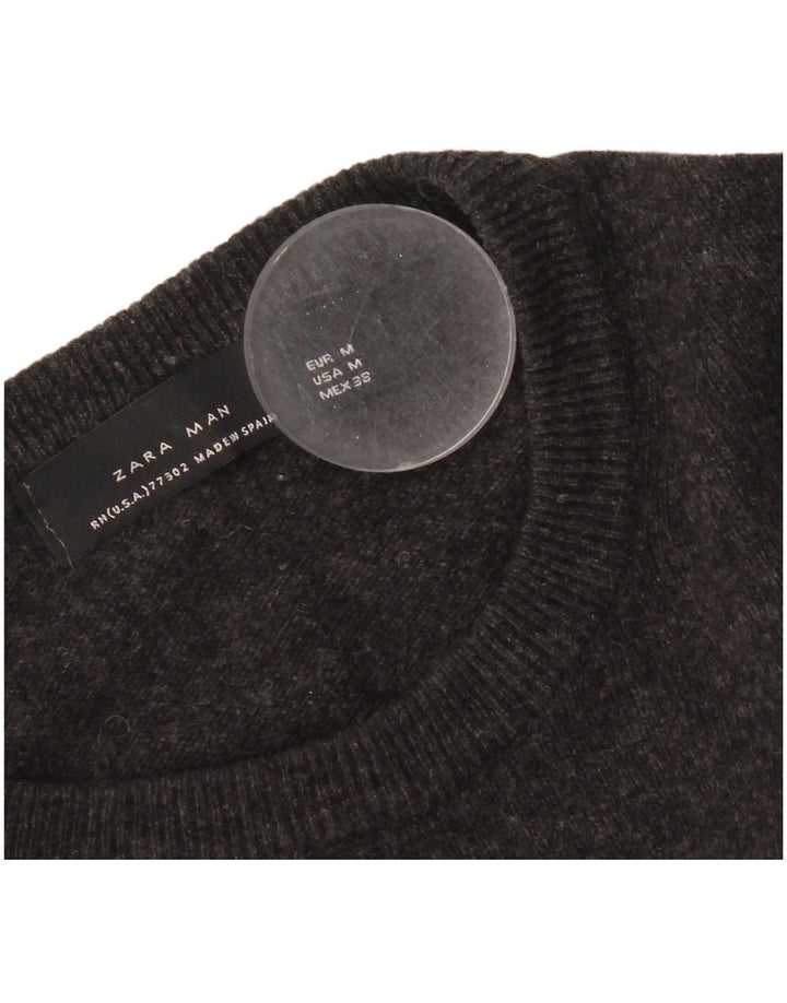 Maglione maglione girocollo da uomo Zara nero medio