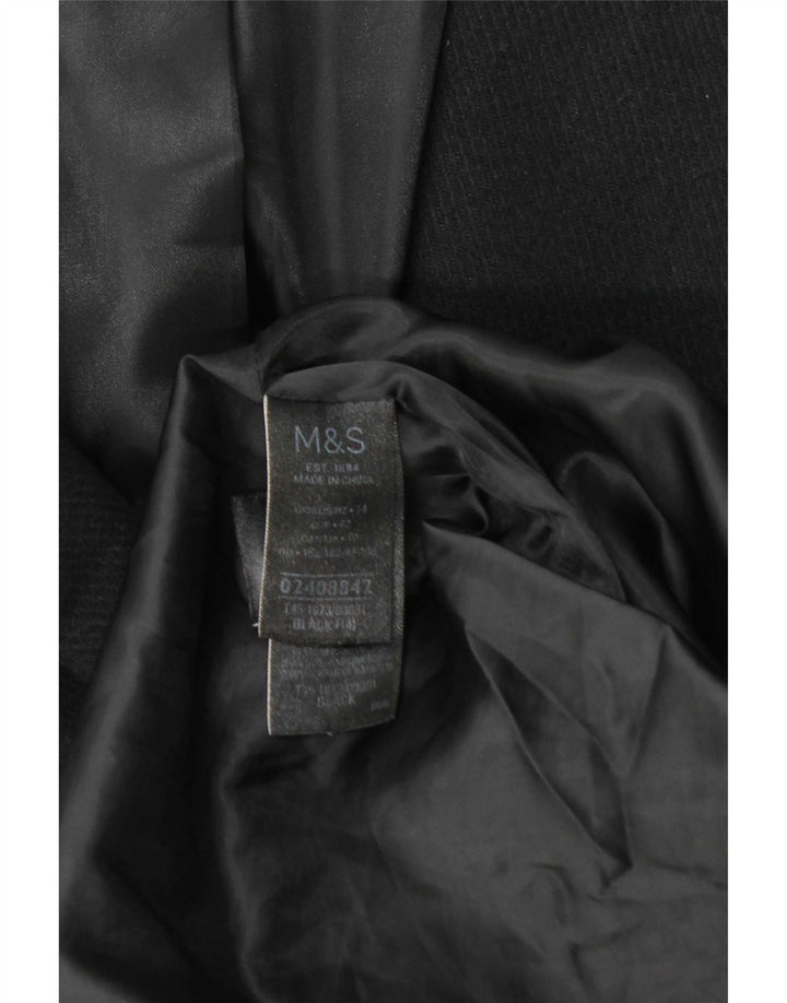 Cappotto da donna Marks & Spencer UK 14 grande poliestere nero