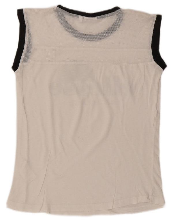 Canotta grafica da donna Ellesse UK 10 piccola bianca