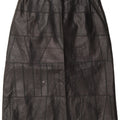 Gonna in pelle vintage da donna W28 piccola nera