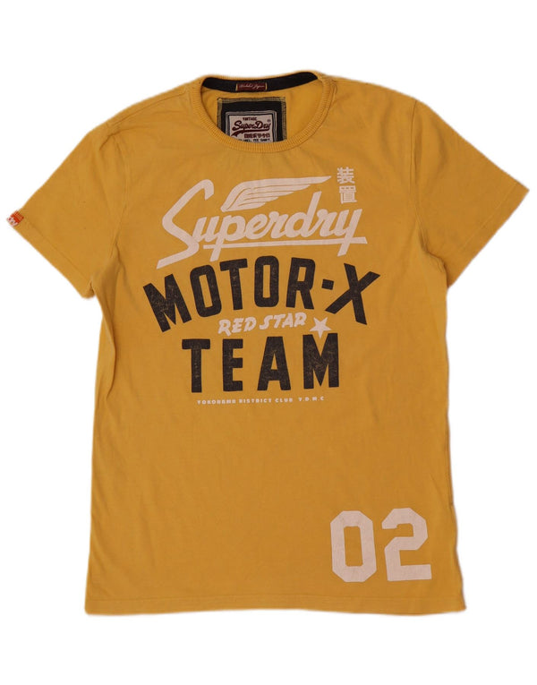 T-shirt grafica da uomo vintage fit Superdry in cotone giallo medio