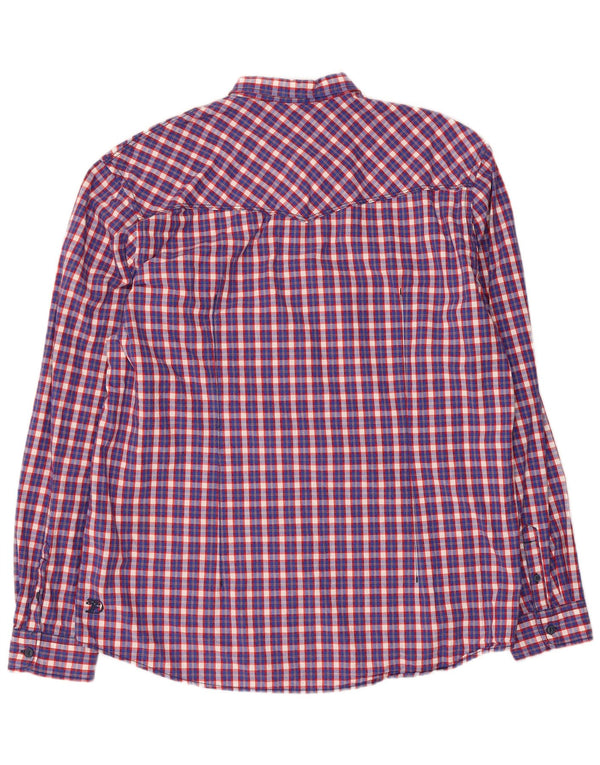 Camicia da uomo Tom Tailor XL in cotone a quadri blu