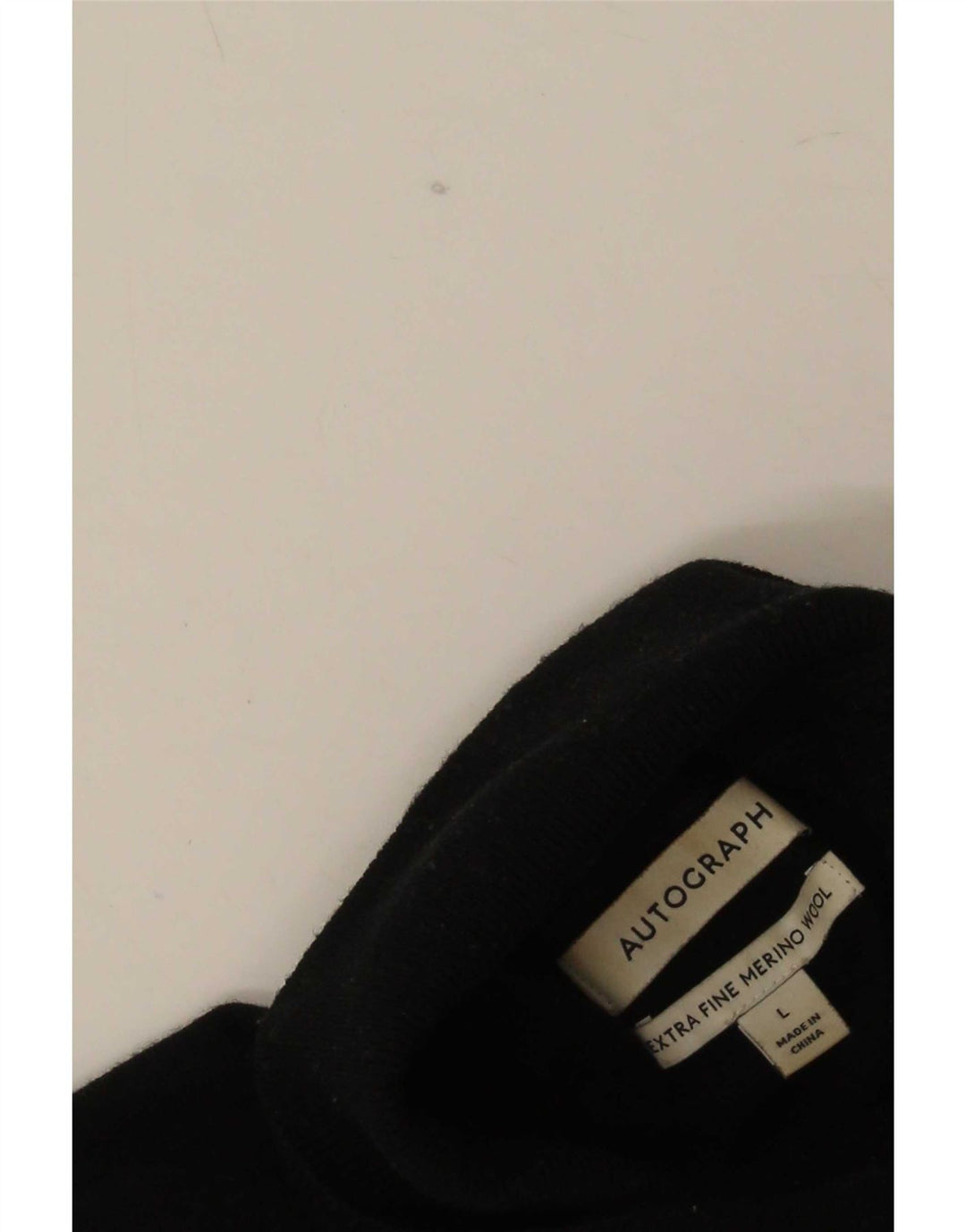 Maglione maglione a collo alto autografo da uomo Marks & Spencer grande nero