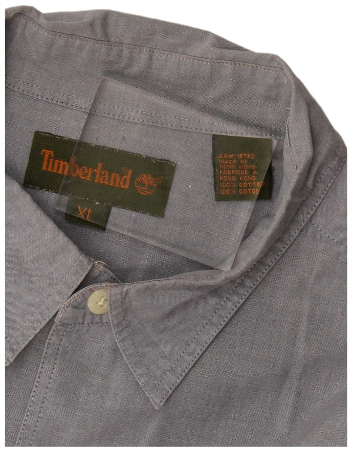 Camicia da uomo TIMBERLAND XL in cotone grigio