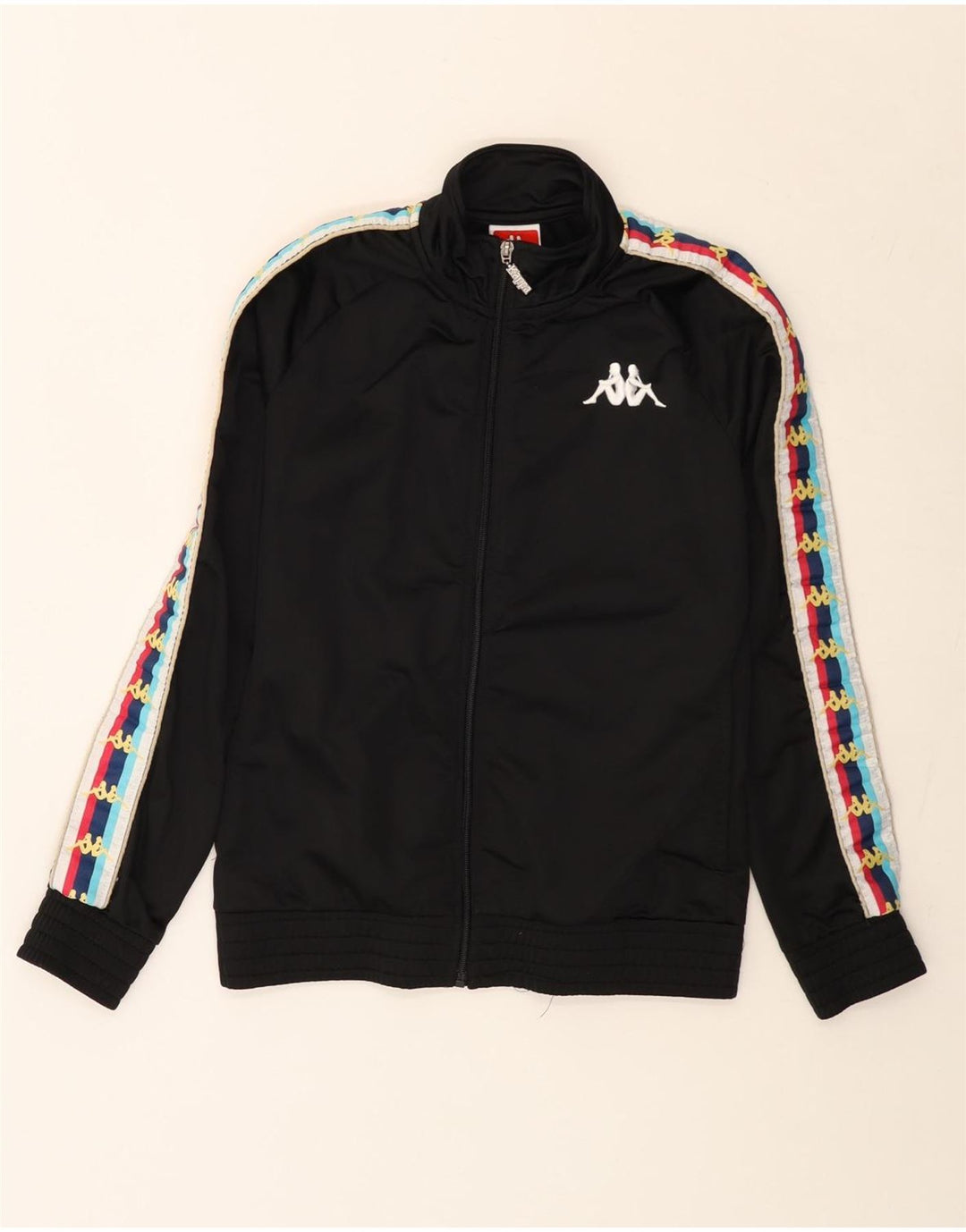 Giacca da tuta grafica da donna Kappa UK 10 Small Black Colourblock