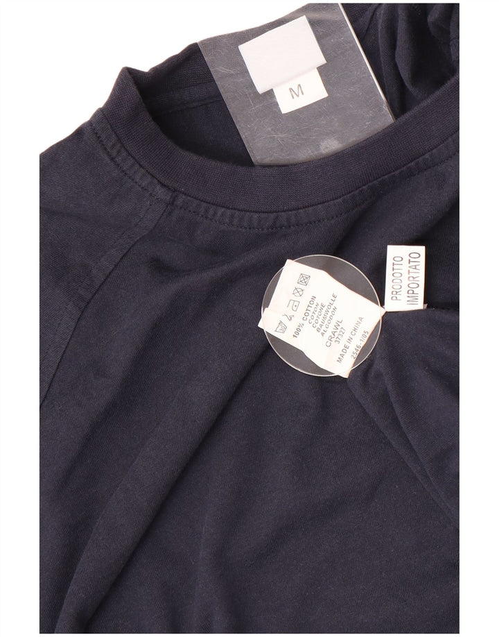 T-shirt grafica da uomo Arena Top in cotone blu navy medio