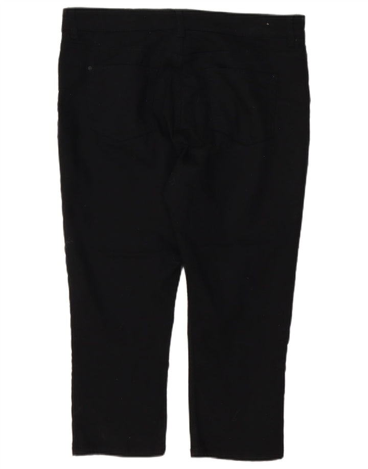 Jeans Capri regolari da donna Marks & Spencer UK 16 grandi W38 L21 neri