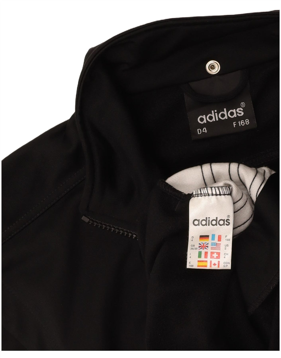 ADIDAS Giacca da tuta grafica senza maniche da uomo UK 36/38 piccola nera
