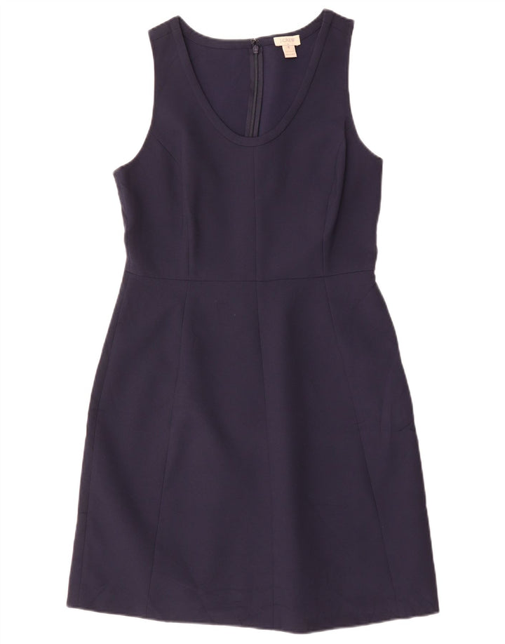 J. CREW Abito da donna senza maniche a trapezio US 6 Poliestere blu navy medio
