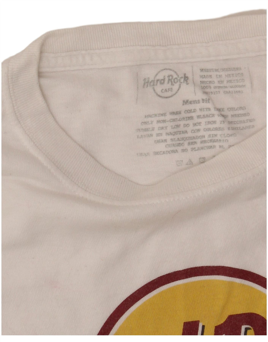 T-shirt grafica da donna Hard Rock Miami UK 14 cotone bianco medio