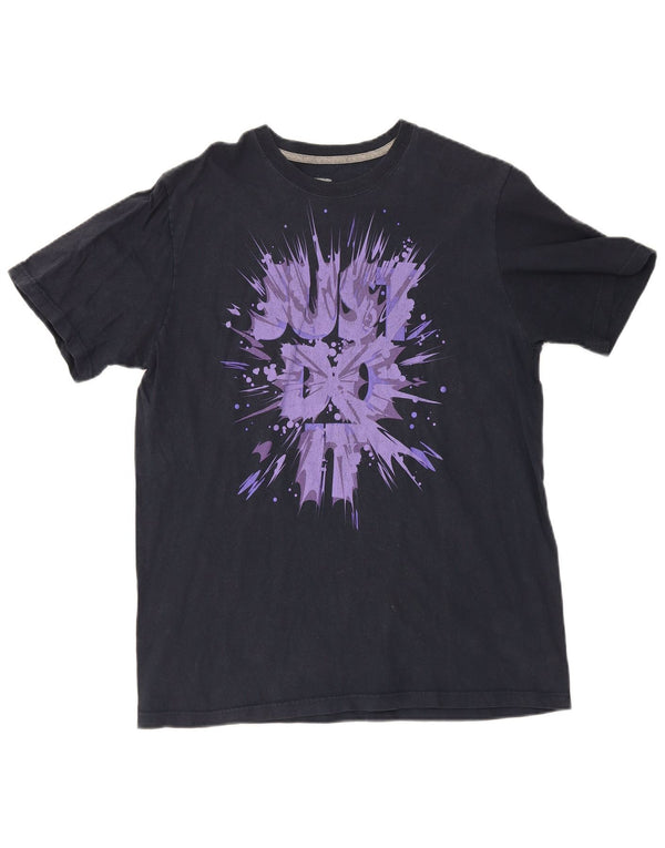 T-shirt grafica da uomo Nike Regular Fit, taglia grande, in cotone nero