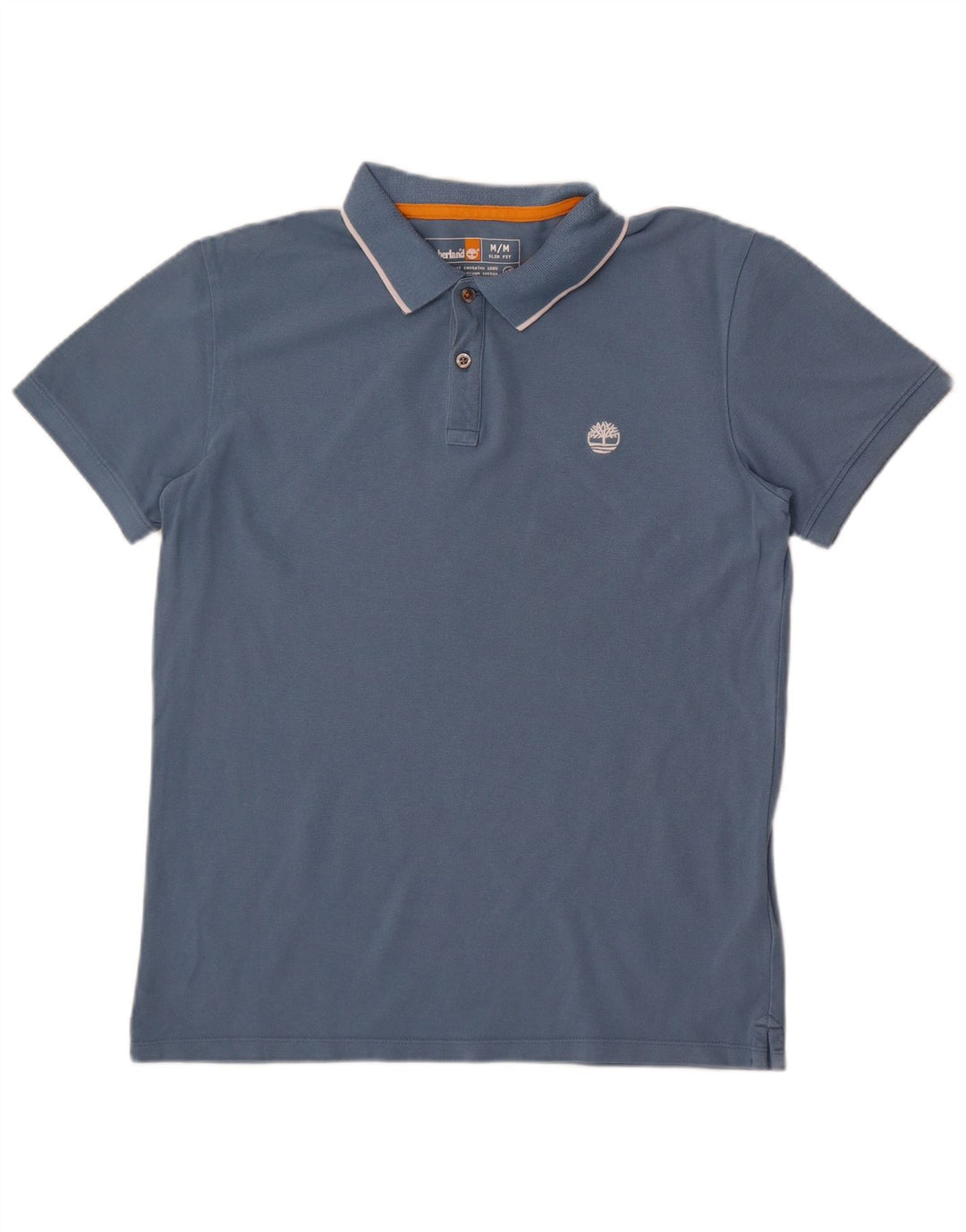 Polo Timberland da uomo slim fit in cotone blu medio