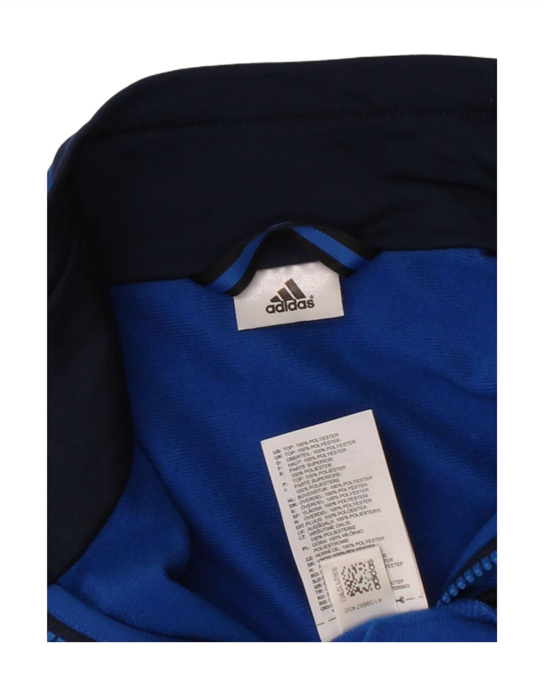 ADIDAS Mens Tracksuit Top Jacket Medium Blue Colourblock Polyester Vintage Adidas and Second-Hand Adidas from Messina Hembry 