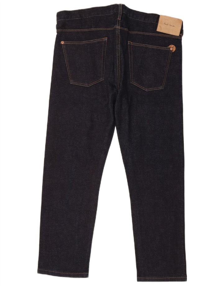 Jeans dritti da uomo PAUL SMITH W32 L25 cotone blu navy