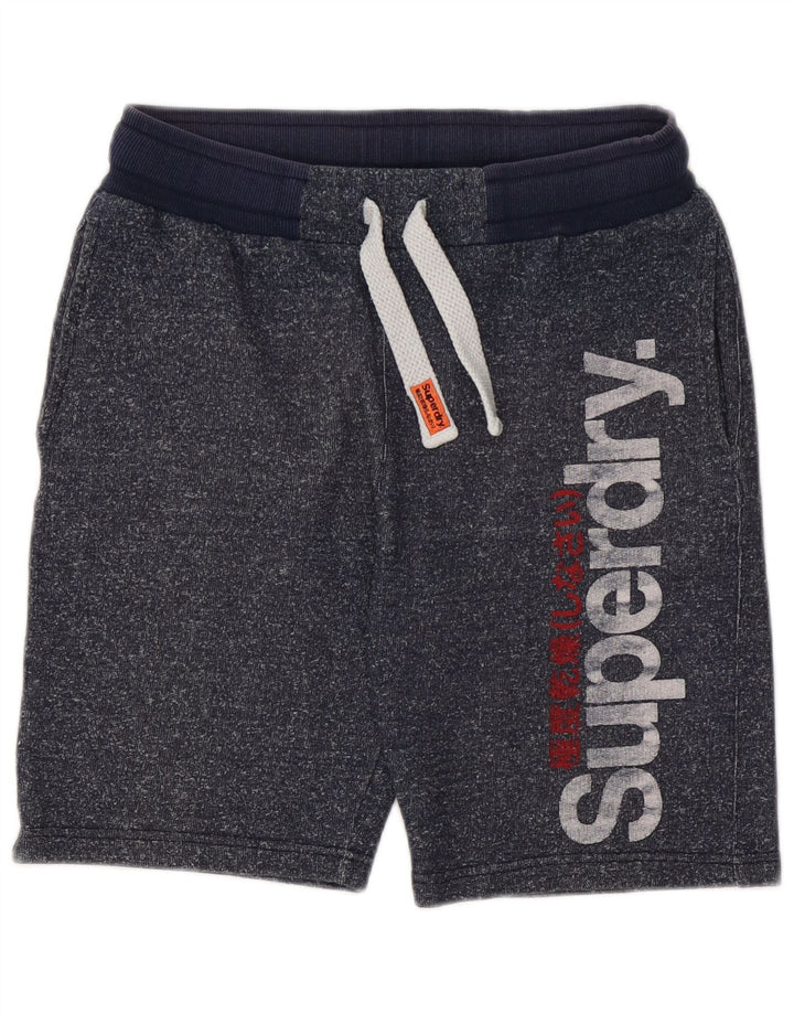 Pantaloncini sportivi grafici da uomo SUPERDRY grandi blu navy screziati