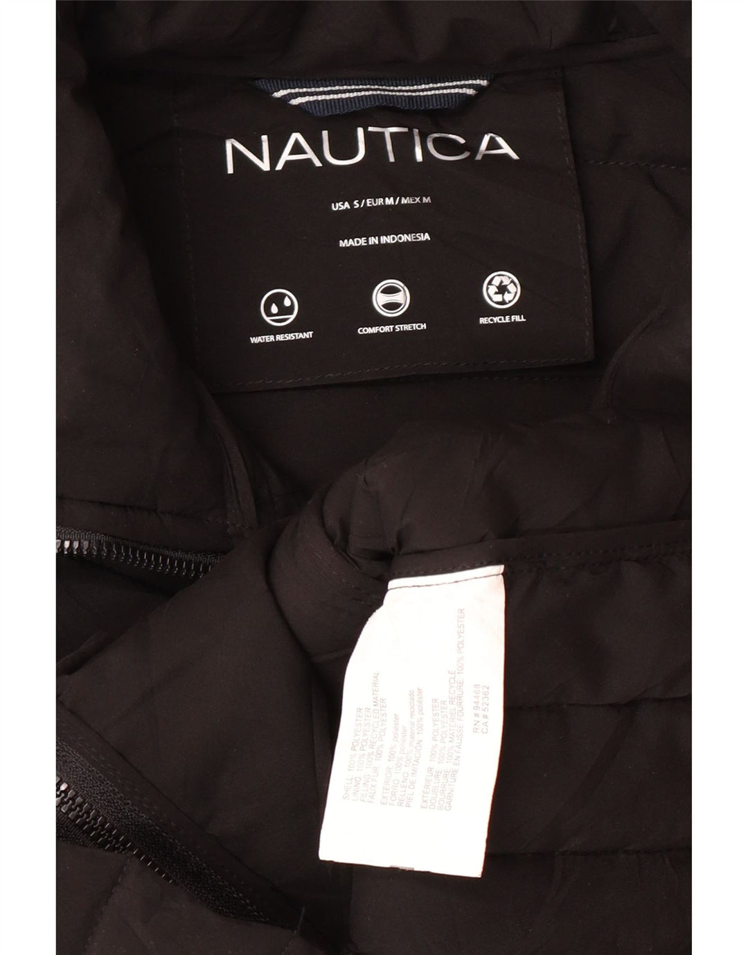 Giacca imbottita da donna Nautica UK 10 piccola poliestere nera