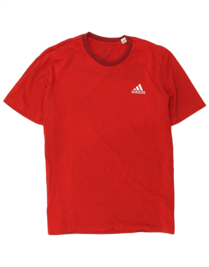 T-shirt da uomo Adidas Top Large rossa in cotone