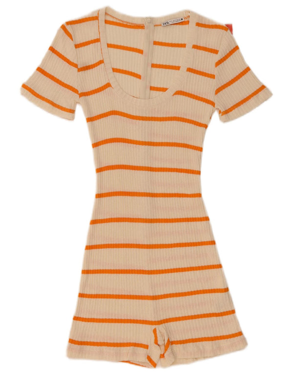 Tutina corta da donna Zara UK 8 piccola a righe bianche