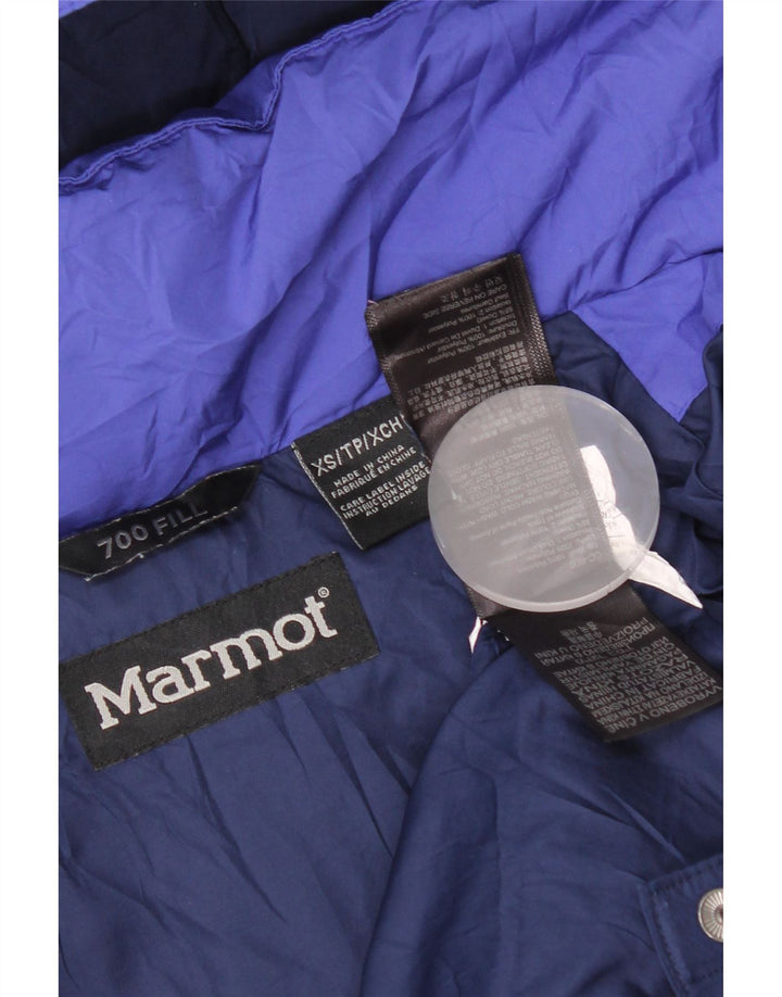 Giacca imbottita con cappuccio Marmot da donna 700 Fill UK 6 XS blu poliestere