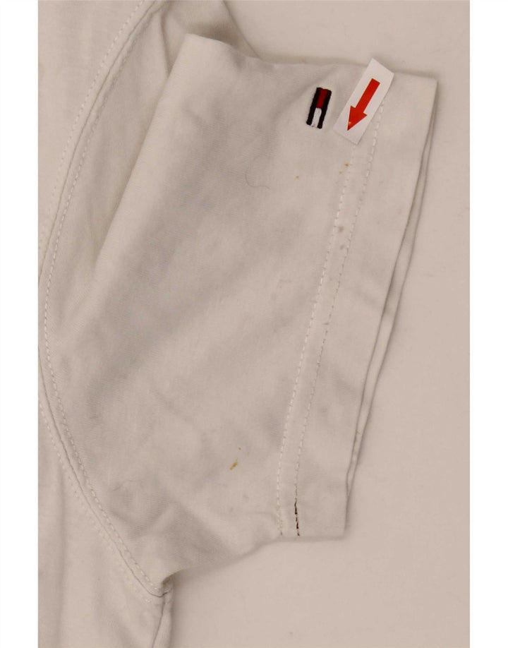 T-shirt grafica da uomo Tommy Hilfiger Top grande in cotone bianco