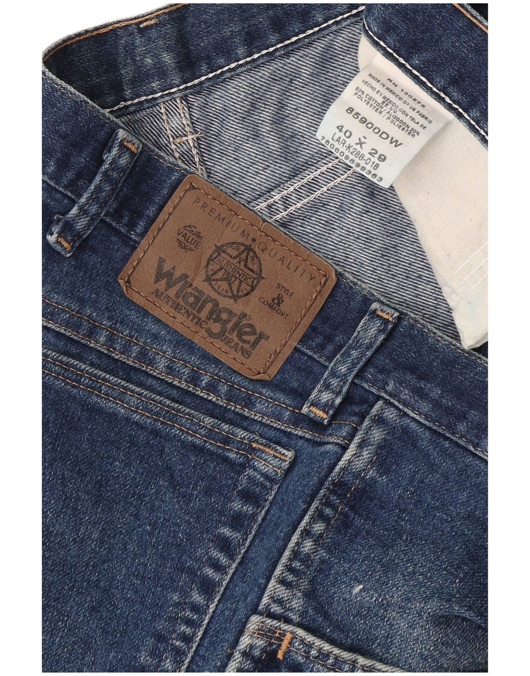 Jeans corti da uomo Wrangler W40 L24 cotone blu