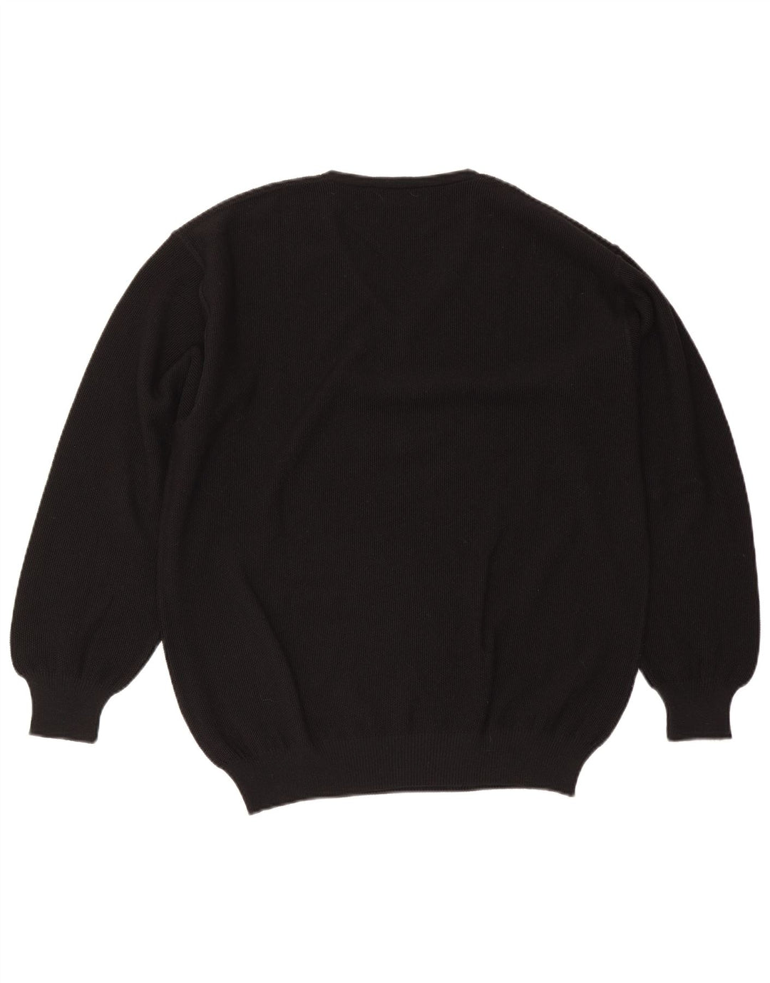 Maglione da uomo con scollo a V Il Granchio, grande, in lana nera