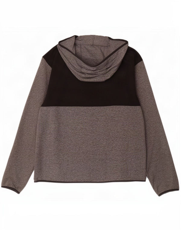 Maglione con cappuccio e zip grafica da uomo American Eagle 2XL grigio color block