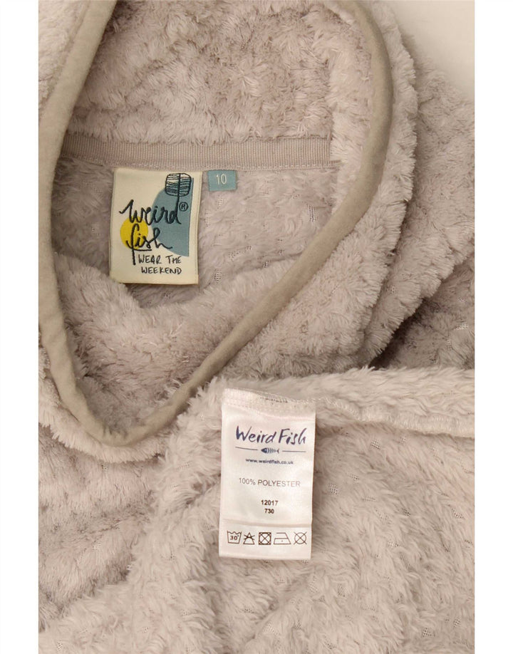 Maglione in pile oversize da donna Weird Fish UK 10 piccolo poliestere grigio