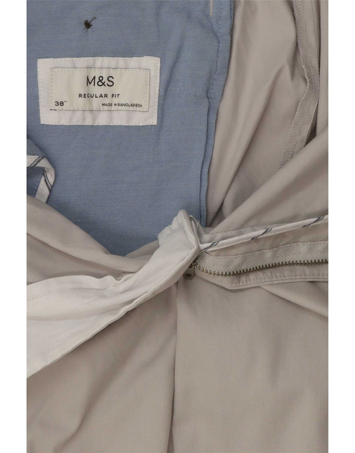 Pantaloni chino vestibilità regolare da uomo Marks & Spencer W38 L29 cotone grigio