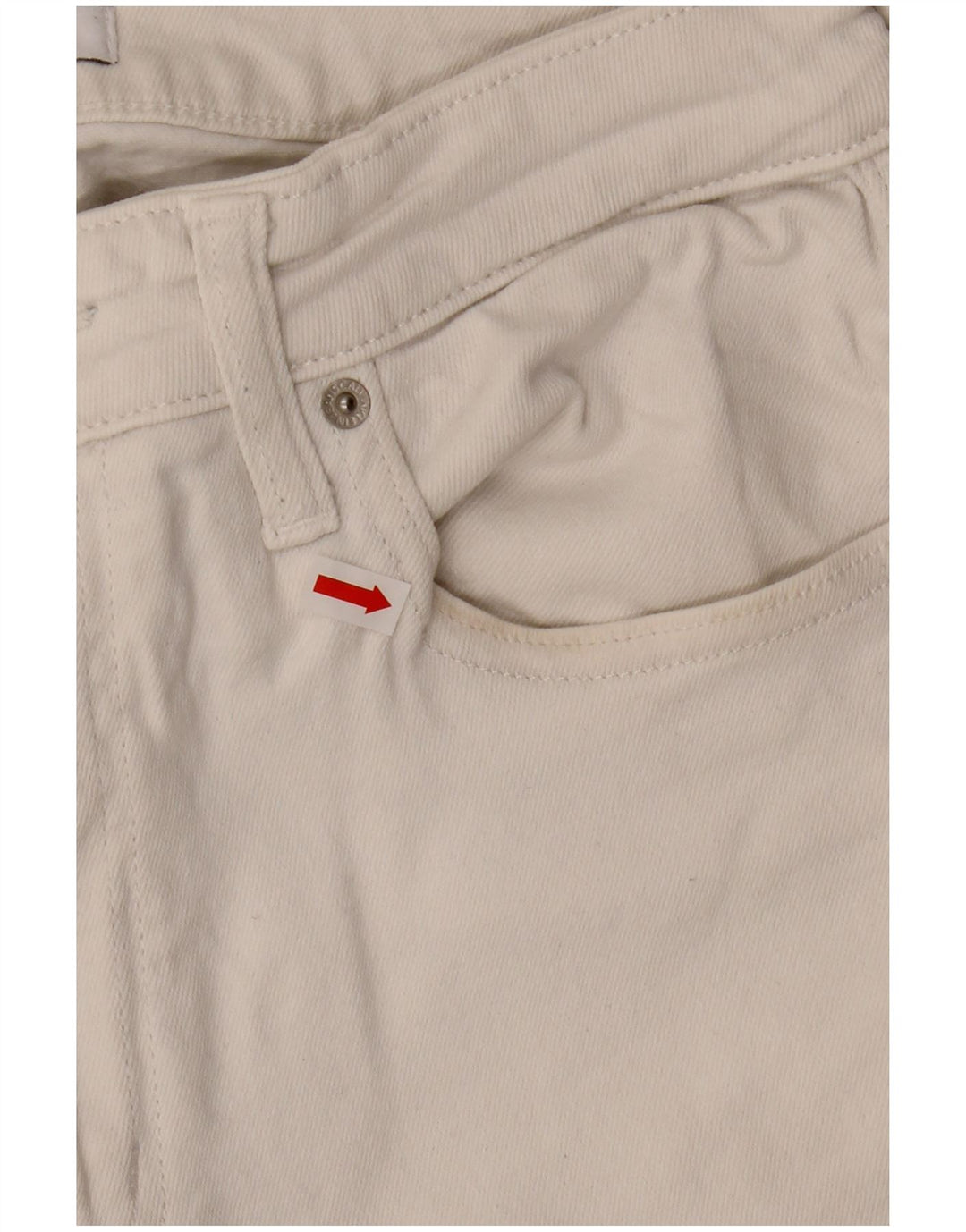 CALVIN KLEIN Jeans cropped da donna W30 L24 cotone bianco