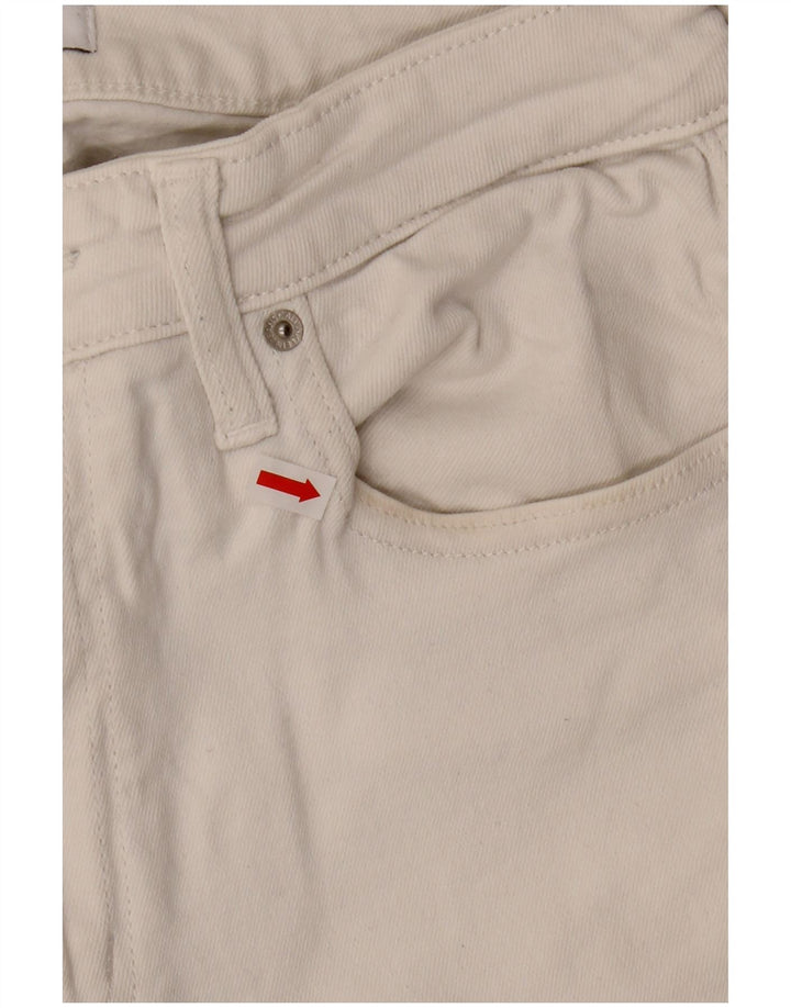 CALVIN KLEIN Jeans cropped da donna W30 L24 cotone bianco