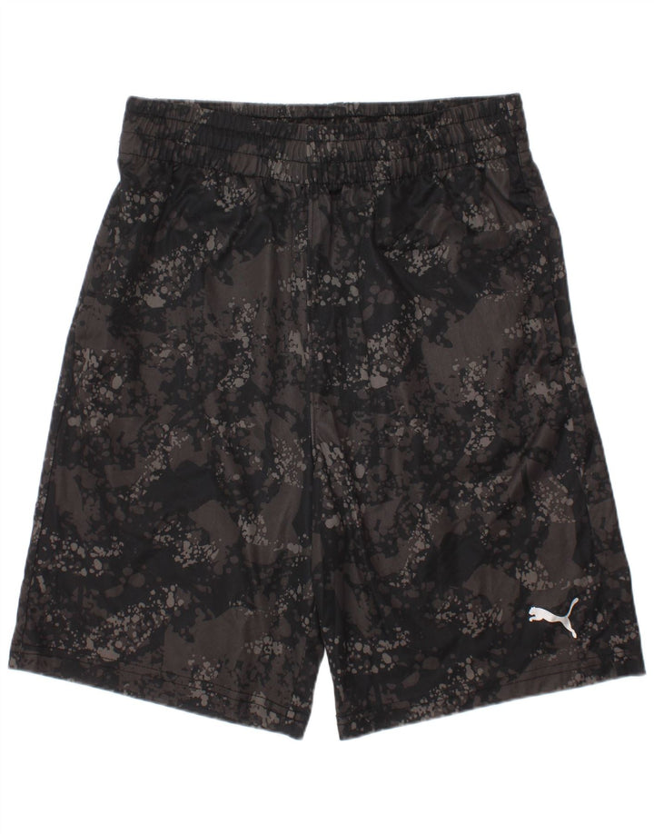 Pantaloncini sportivi Puma da bambino 10-11 anni Poliestere mimetico grigio medio