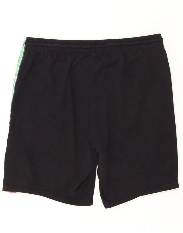 Pantaloncini sportivi grafici da uomo Kappa 3XL cotone color block nero