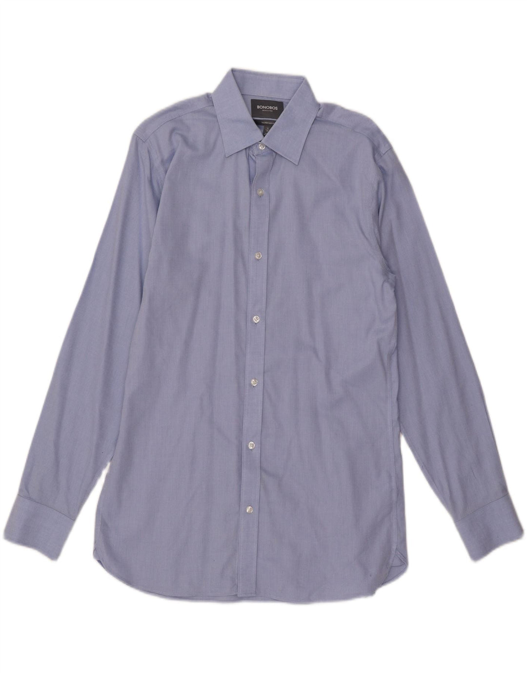 BONOBOS Camicia da uomo slim fit su misura taglia 16 grande cotone blu