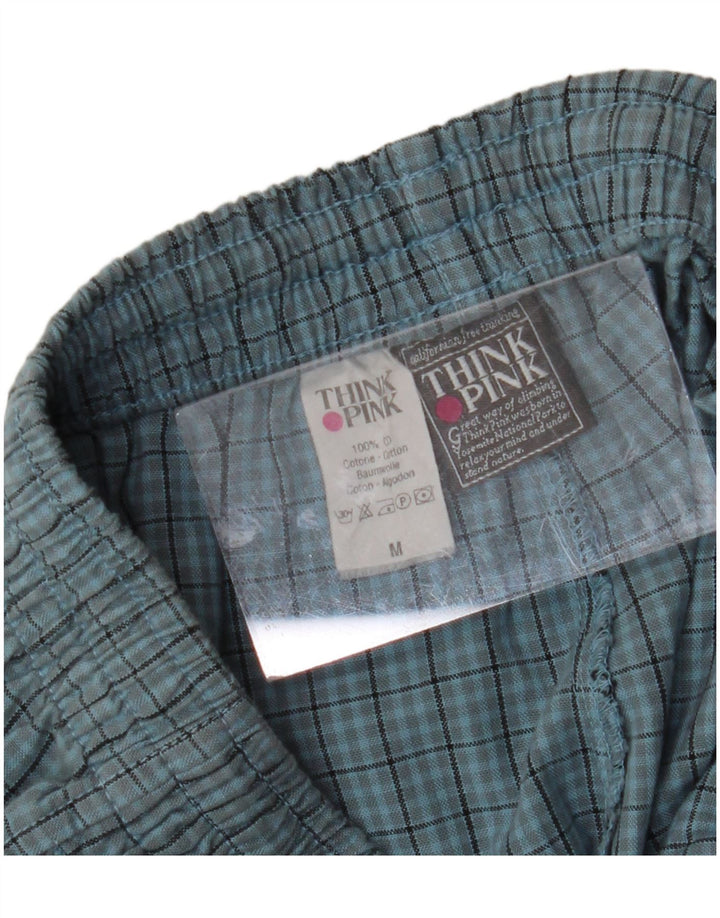 THINK PINK Pantaloncini cargo da uomo medi W30 in cotone a quadri blu