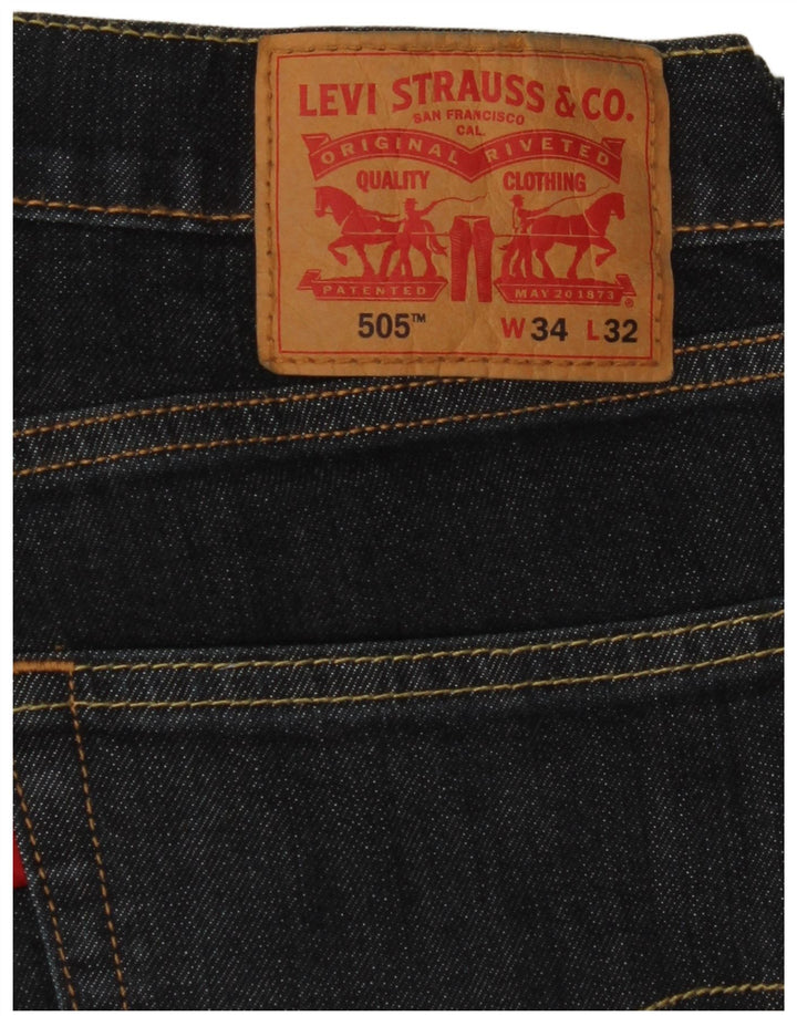 Levi's Uomo 505 Jeans dritti W34 L32 Cotone blu navy
