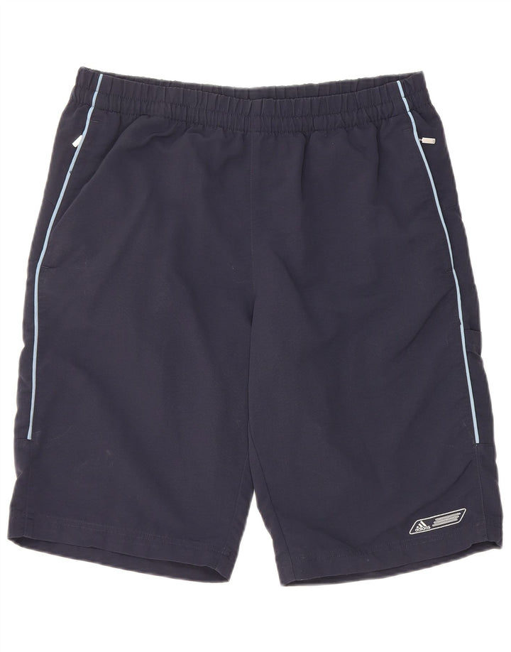 Pantaloncini sportivi da uomo Adidas Small blu navy in poliammide
