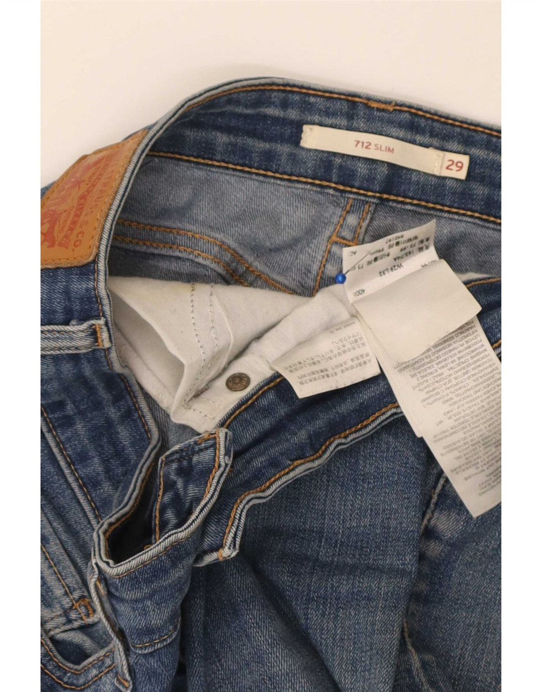 Jeans Levi's 712 Slim da donna W29 L32 in cotone blu