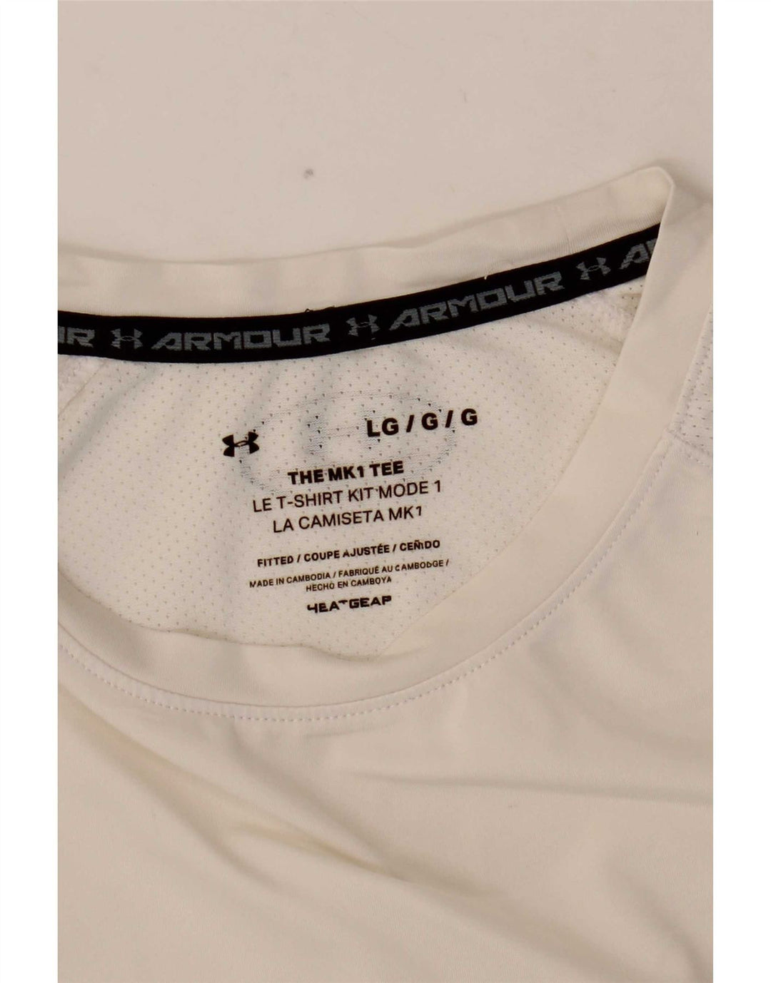 Maglietta Under Armour da uomo Heat Gear, taglia grande, bianca
